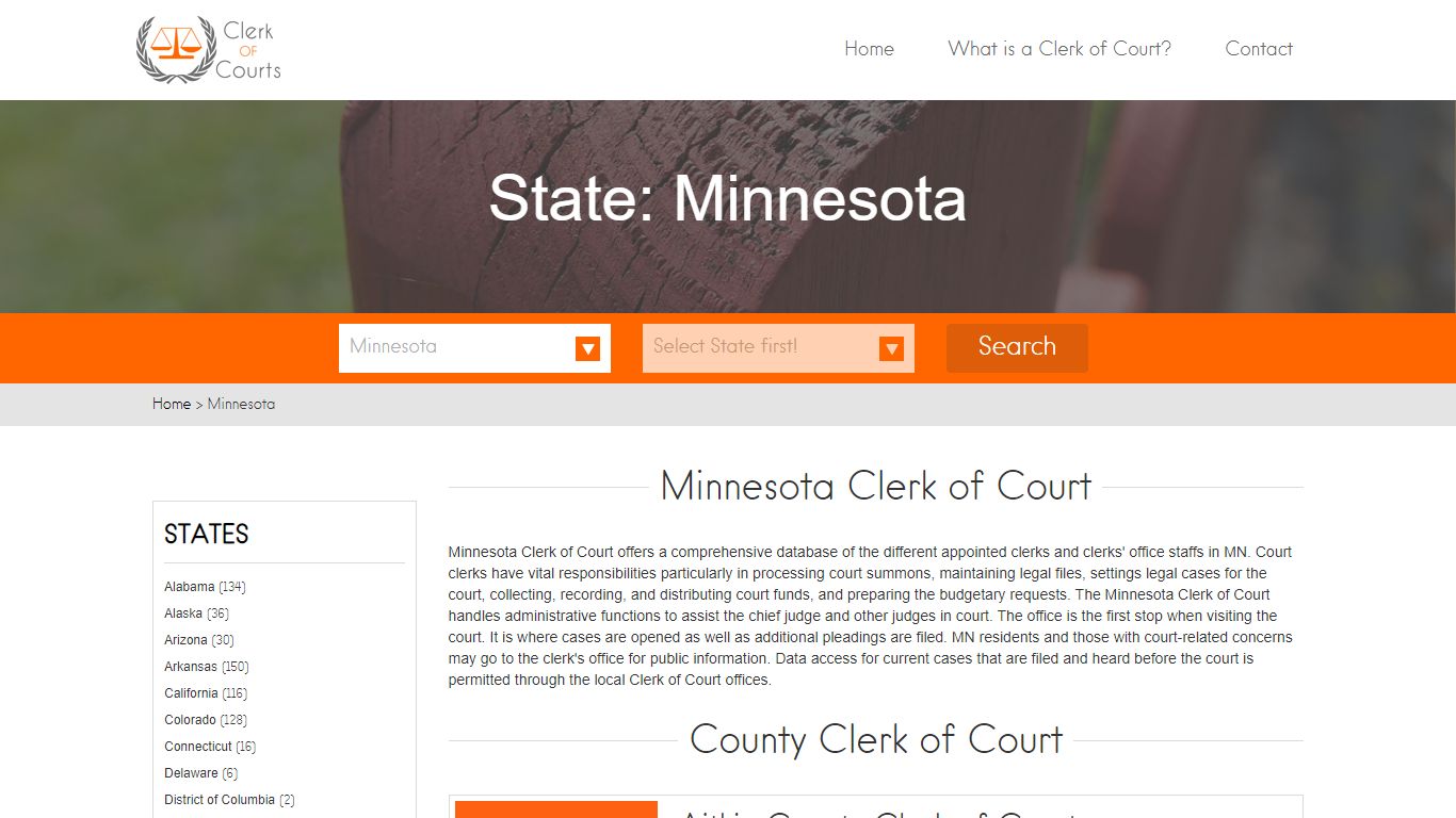 Find Minnesota Clerk of Courts – County Clerk of Courts in MN