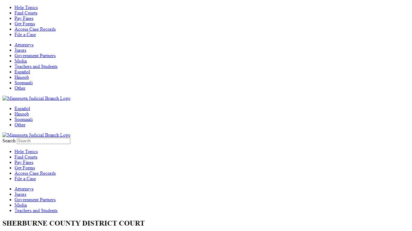 Minnesota Judicial Branch - Sherburne County District Court